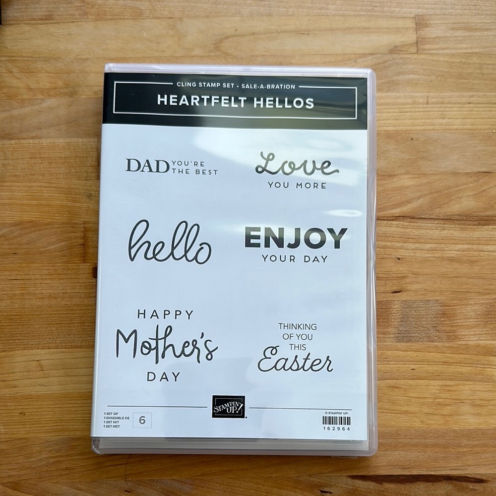 Stampin' Up! Retired Saleabration Heartfelt Hellos Photopolymer Stamp Set NWT